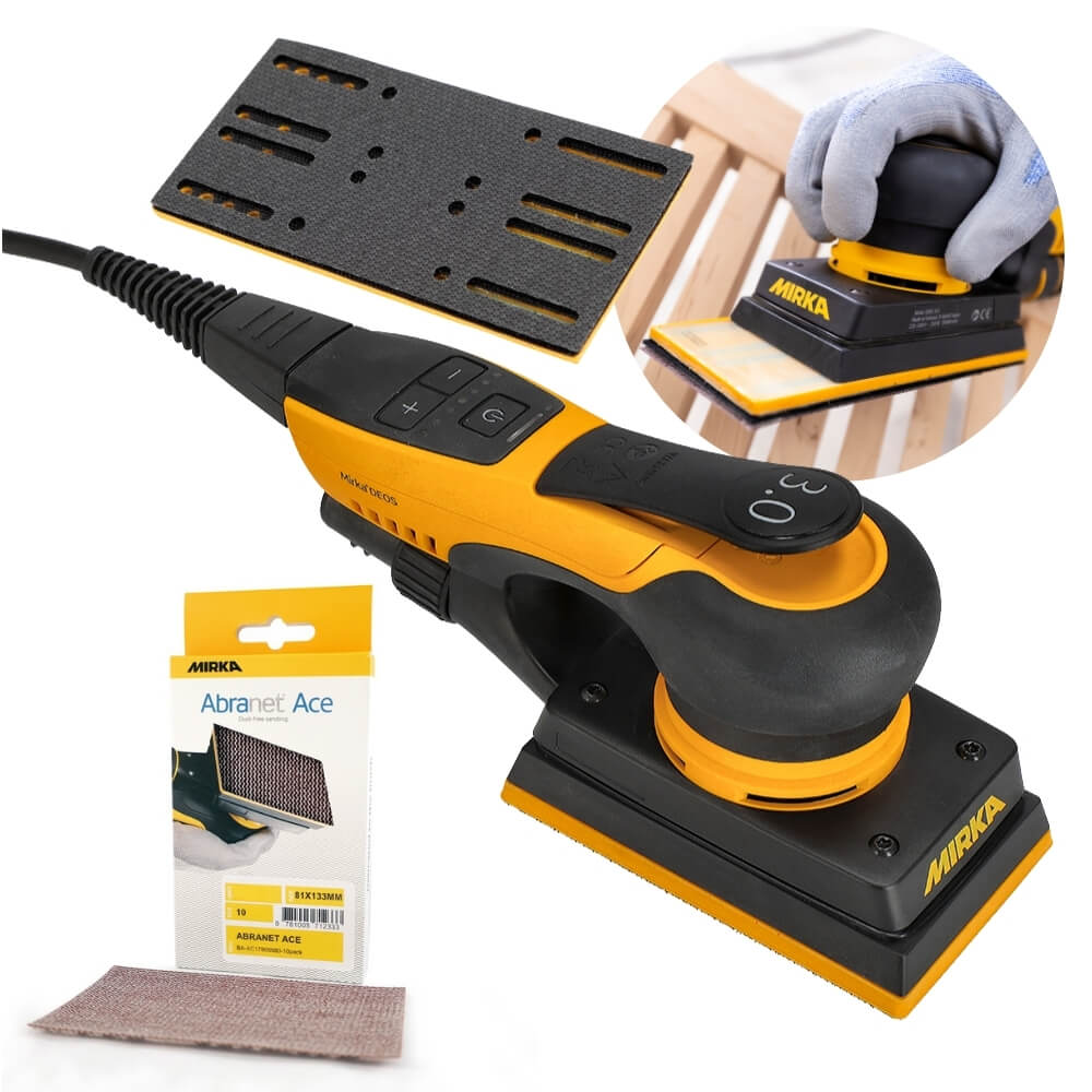 Mirka Deos II 353CV + Extension Backing Pad Kit Mirka
