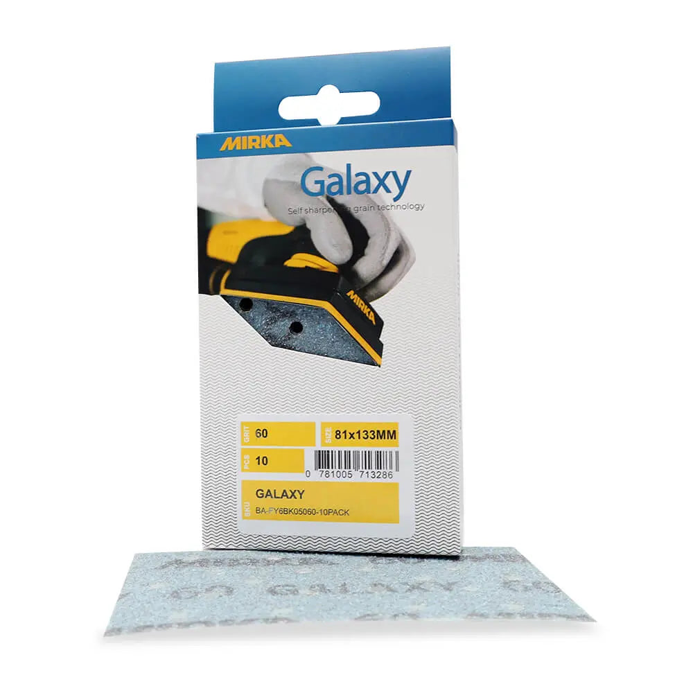 Mirka Galaxy Sanding Sheets 81x133mm Grip Multifit 10/Pack Galaxy