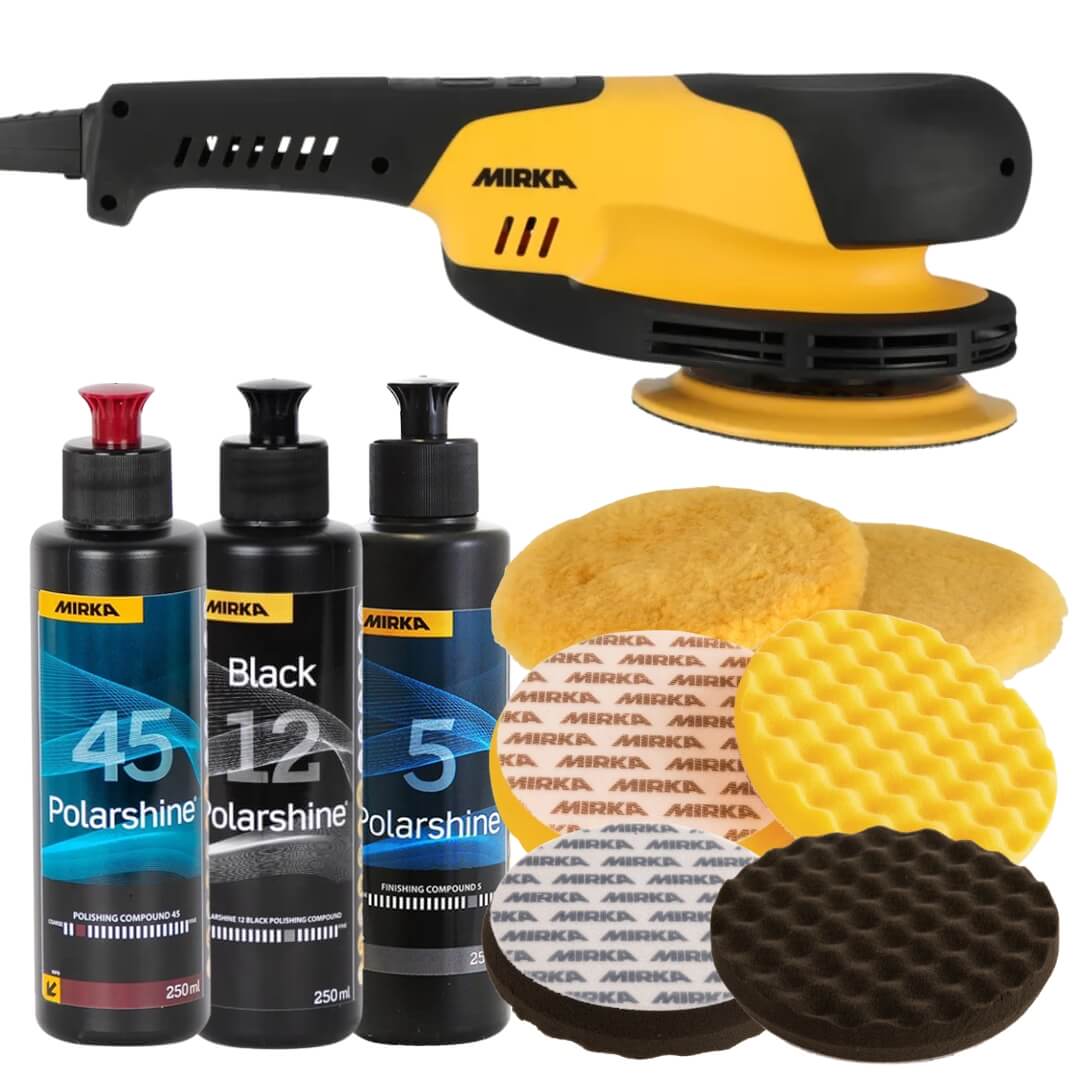 Mirka Auto Polishing Kit - Dark Colours (1 x FREE 250ml Polarshine included) Best Abrasives