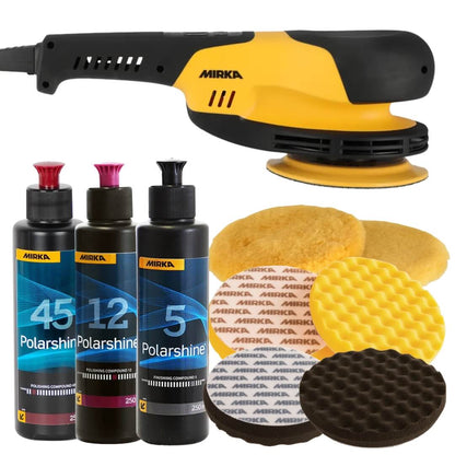 Mirka Auto Polishing Kit - Light Colours (1 x FREE 250ml Polarshine included) Best Abrasives