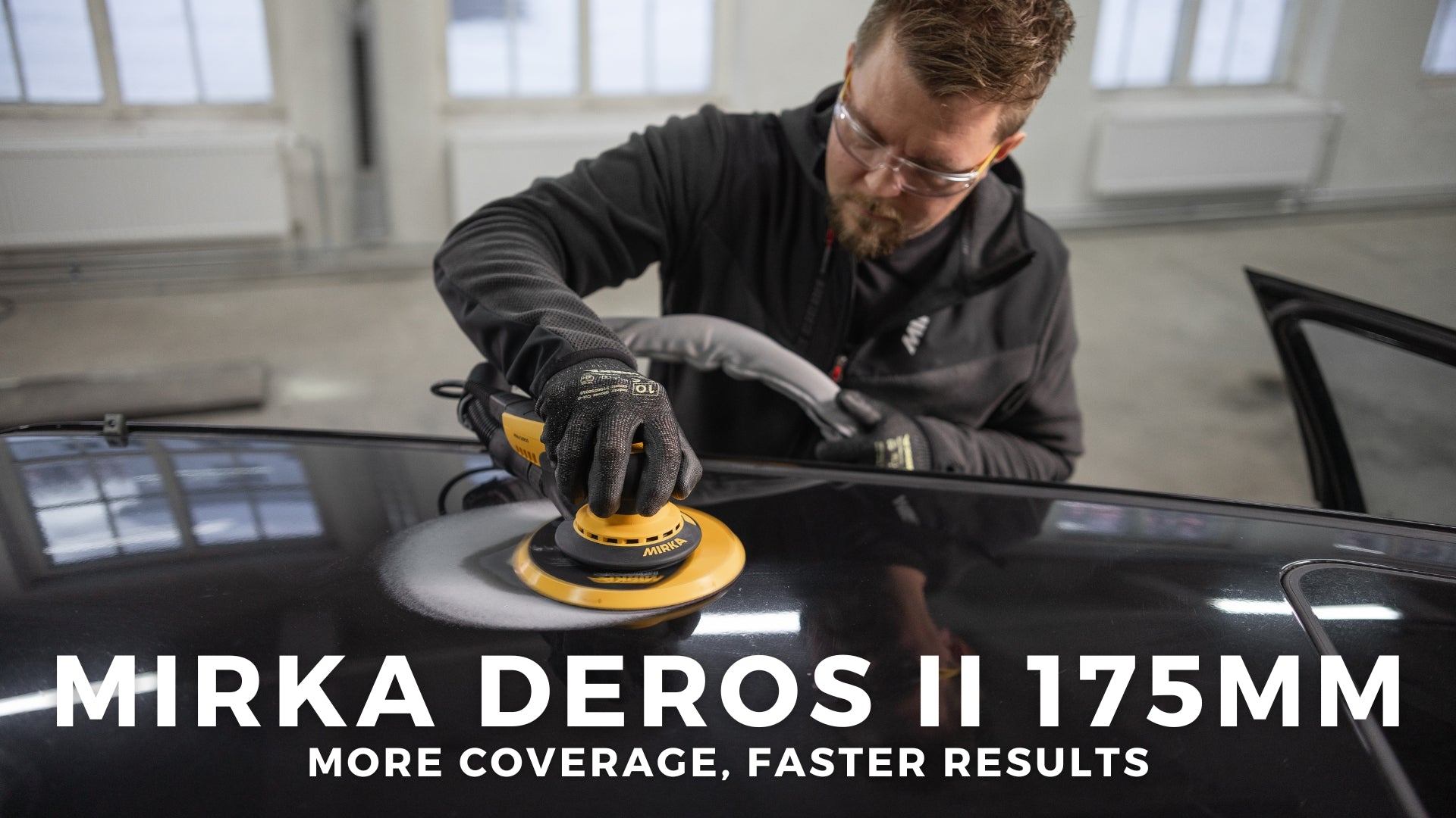 Load video: Mirka Deros II 175mm - More Coverage, Faster Results