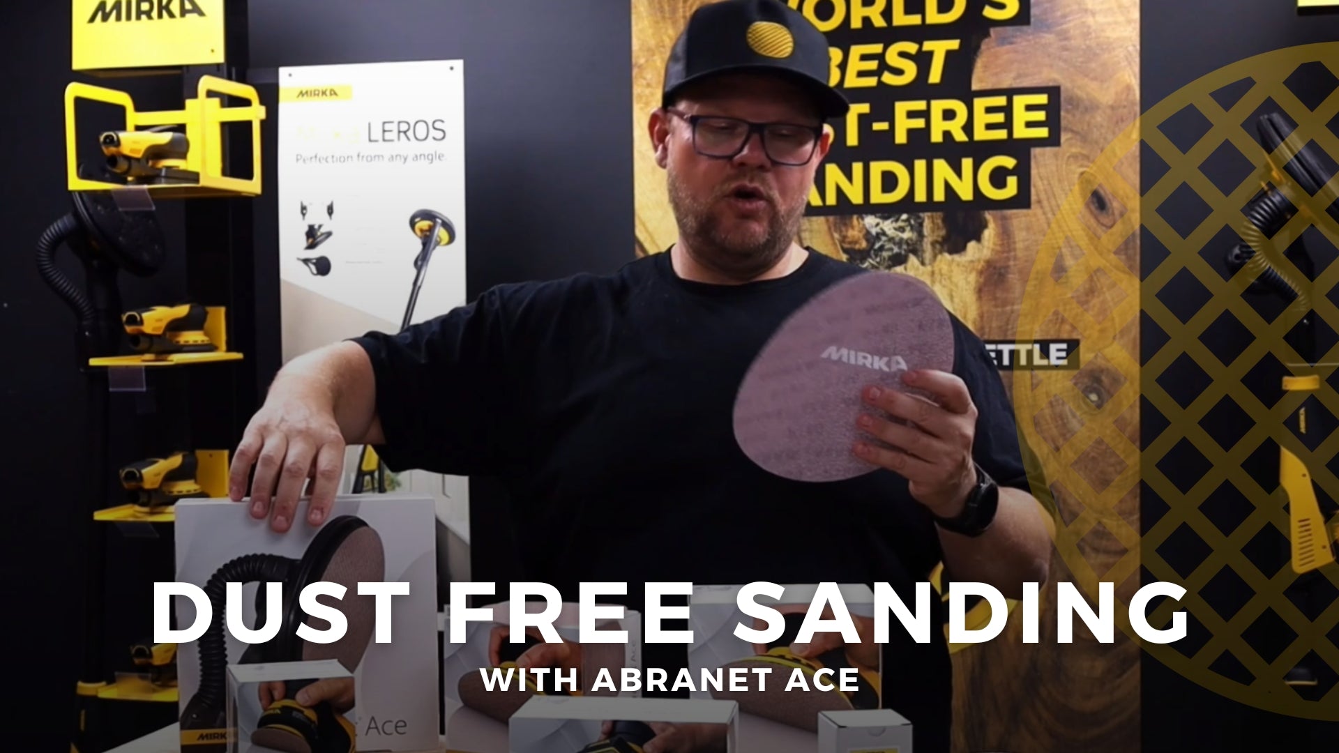 Load video: Dust Free Sanding with Mirka Abranet Ace