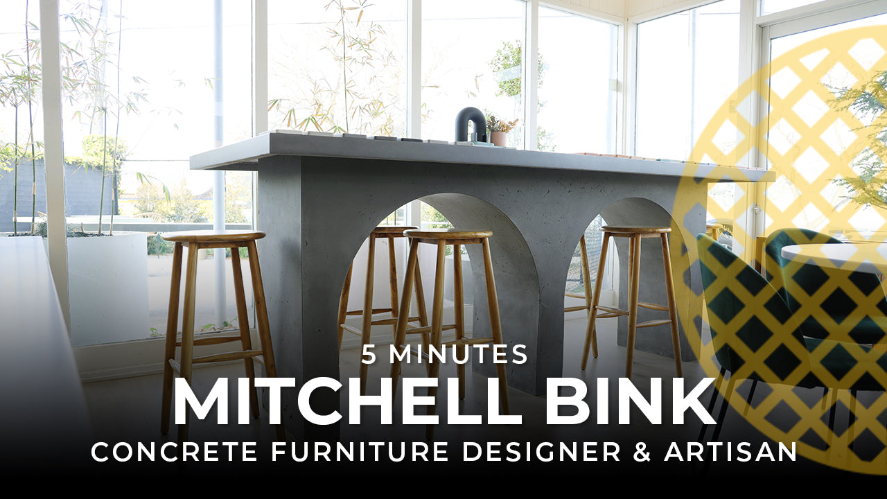 Load video: 5 minutes with Mitchell Bink - Concrete furniture designer