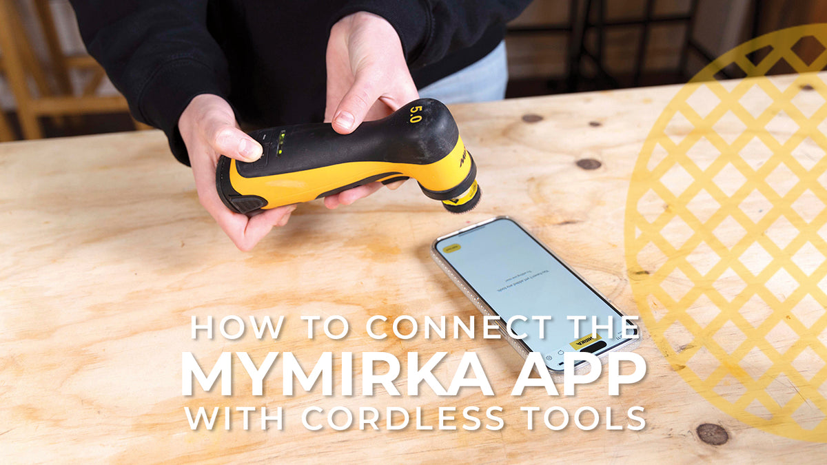 Load video: Connect the myMirka app with cordless tools