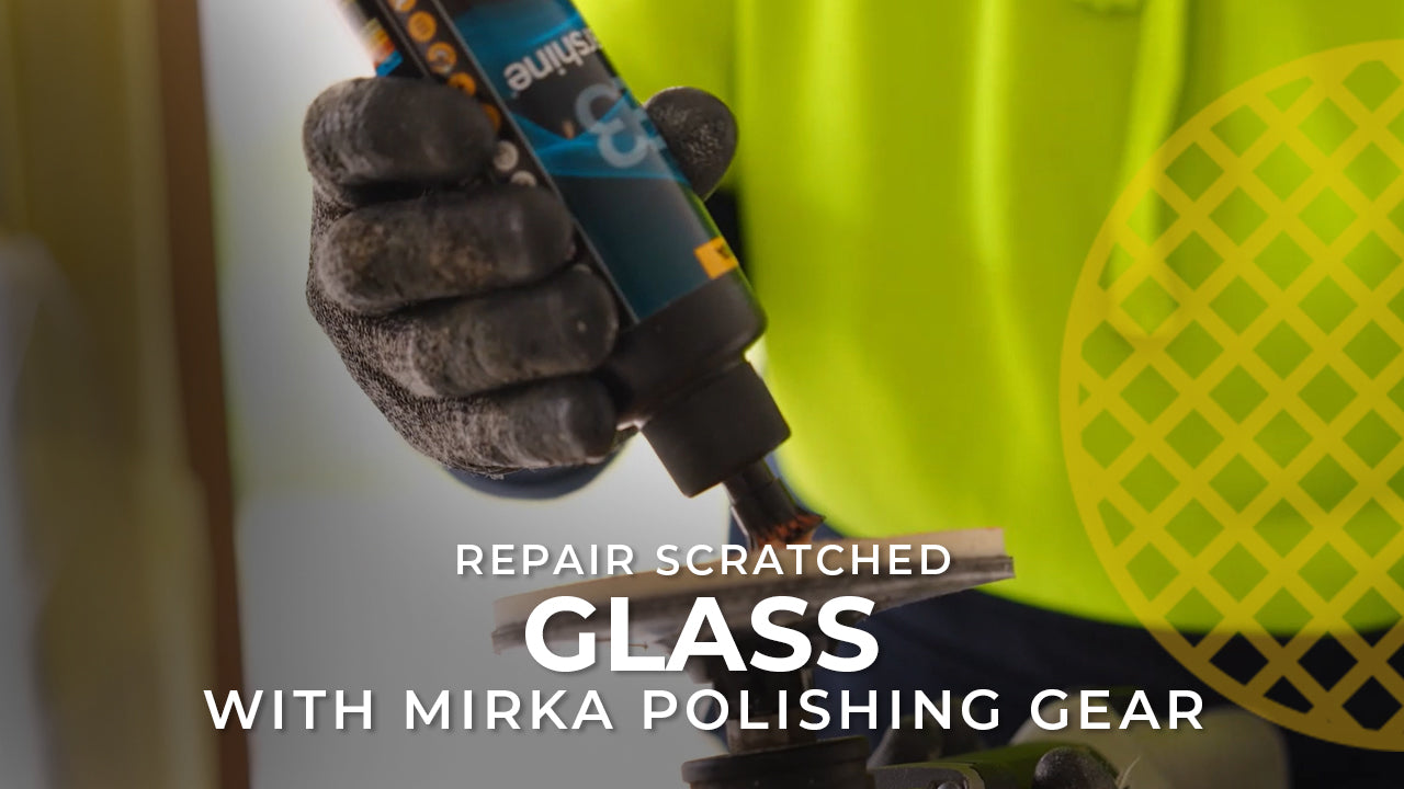 Load video: Repair glass with abralon and e3 polarshine