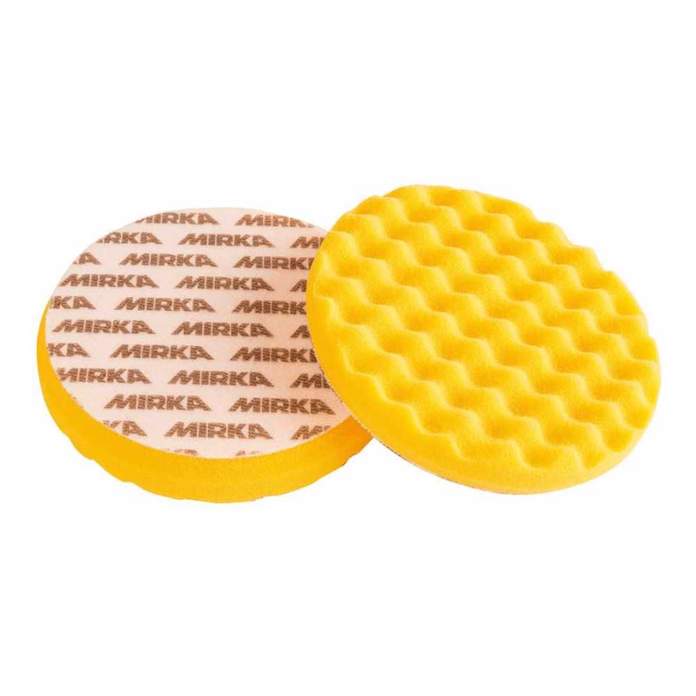 Mirka Polishing Foam Pad 135x25mm Yellow Waffle, 1/Pack Mirka